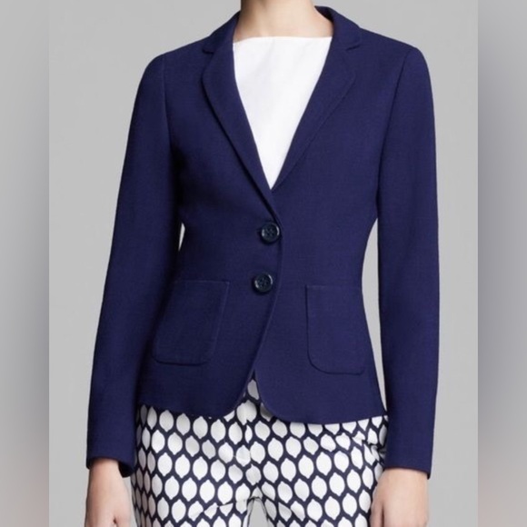 Kate Spade Blue Tami French Linen Blend Blazer with lining - Size 6. - Picture 16 of 17